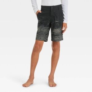 Art Class Boys Hybrid Swim Trunk Black and Gray
